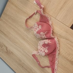 Floral pink bra